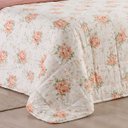 Ver imagem 3 de Kit Edredom Cobertor Zurique Queen Dupla Face Micropercal Estampado 400 Fios 3 Peças Floral Rosê Cla