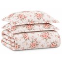 Ver imagem 1 de Kit Edredom Cobertor Zurique Queen Dupla Face Micropercal Estampado 400 Fios 3 Peças Floral Rosê Cla