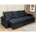 Ver imagem 3 de Sofá Retrátil Reclinável Confortável Várias Cores e Tamanhos Cor:preto;tamanho:2,70