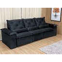 Ver imagem 2 de Sofá Retrátil Reclinável Confortável Várias Cores e Tamanhos Cor:preto;tamanho:2,70