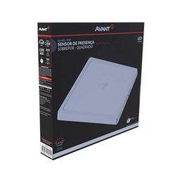 Luminaria Painel Led Sobrepor Quadrada 24W 6500K Branco Com Sensor AVANT - 2
