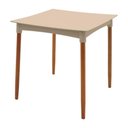 Ver imagem 1 de Mesa Diana 4 Lugares Quadrada Plástico 70cm Areia Pernas Madeira Tramontina