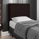 Ver imagem 4 de Cabeceira Cama Box Solteiro Canada 90 Cm Sintético Cor Marrom