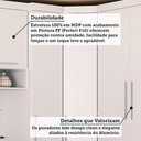 Ver imagem 4 de Quarto Modulado Queen de Canto com Guarda-roupas Maleiro e Cabeceira Alpes Master Luciane Móveis