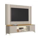 Ver imagem 2 de Rack com Painel para Tv até 75 Polegadas Santorini 2 Portas com Vidro e Led Tauari/off White - Linea