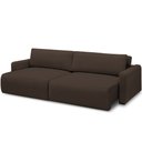 Ver imagem 1 de Sofá Retrátil Reclinável para Sala de Estar Living 210cm Sevilha F04 Veludo Marrom - Lyam Decor