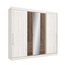Ver imagem 3 de Guarda-Roupa Casal com Espelho 5 Portas 8 Gavetas Supreme Glass Thb Móveis