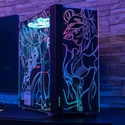 Gabinete Gamer Aerocool Skribble Preto Rgb Lateral Vidro - 4