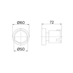 Acabamento Riva Registro Docolbase 3/4 Chrome- Docol - 2
