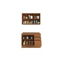 Ver imagem 2 de Kit Cozinha Modulada 3 Peças Ciela (1aéreo+1balcão+1complemento) C3p21 Canela - Kappesberg