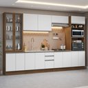 Ver imagem 1 de Armário de Cozinha Completa 340cm Rustic/branco Glamy Madesa 01