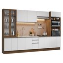 Ver imagem 3 de Armário de Cozinha Completa 340cm Rustic/branco Glamy Madesa 01