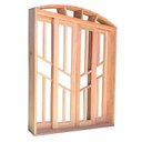 Ver imagem 4 de Porta Balcão Correr Madeira Padrão Cedro Diamante em Arco Bat. 14 Cm-2.35(a)x2.20(l)