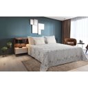 Ver imagem 2 de Kit Colcha Montblanc Hibisco Cinza Claro Casal Queen 230x260