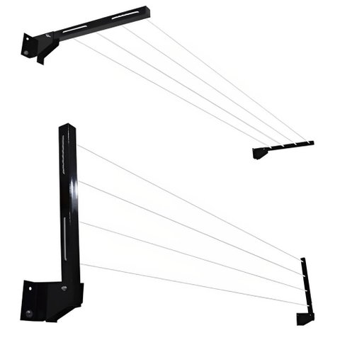 Varal Dobrável de Aço Preto - 1200 - Numeral