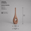 Ver imagem 3 de Garrafa Arabella Pequena Vaso Decorativo de Cerâmica para Sala e Mesa Mocha Mousse
