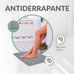 Tapete para Banheiro Antiderrapante Drytomita Momo Lifestyle (cinza Grafite, 80x50 Cm) - 7