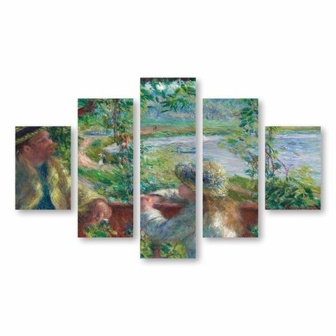 Quadro Near The Lake Pierre-auguste Arte Canvas 110x65cm