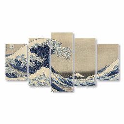 Quadro A Grande Onda de Kanagawa Arte Canvas 155x80cm - 1