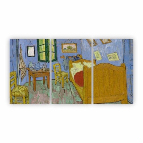 Quadro o Quarto Van Gogh Arte Canvas 125x65cm