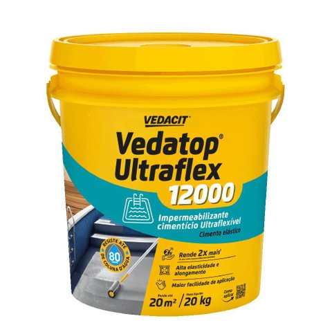 Impermeabilizante Vedatop Ultraflex 20 Kilos - 132970 - VEDACIT Impermeabilizante Vedatop Ultraflex 
