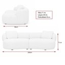 Ver imagem 4 de Sofá Lunna 3 Lugares 260cm Bouclé Off White - Sallar Home