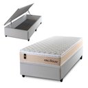 Ver imagem 1 de Cama Box Baú Solteiro Alford com Colchão Molas Ensacadas 88x188x73 Bege