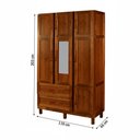 Ver imagem 4 de Guarda-roupa Solteiro Ceará 7 Portas 2 Gavetas 2 Prateleiras com Espelho Ypê - Rodmóveis