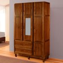 Ver imagem 1 de Guarda-roupa Solteiro Ceará 7 Portas 2 Gavetas 2 Prateleiras com Espelho Ypê - Rodmóveis