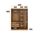 Ver imagem 3 de Modulado 4 Portas 3 Gavetas - Rizon-Cumaru - Móveis Novo Horizonte