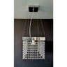 Lustre retangular inox cristal K9 legítimo 60x120 AC97 - 4