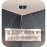 Lustre retangular inox cristal K9 legítimo 60x120 AC97 - 1