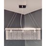 Lustre retangular inox cristal K9 legítimo 60x120 AC97 - 5