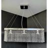 Lustre retangular inox cristal K9 legítimo 60x120 AC97 - 3