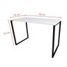 Mesa Home Office 100% Mdf 90x45 Cabe em Qualquer Lugar:branco C/ Pés Pretos - 5