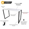 Mesa Home Office 100% Mdf 90x45 Cabe em Qualquer Lugar:branco C/ Pés Pretos - 2