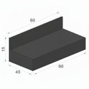 Ver imagem 2 de Lavatório para Cuba de Sobrepor 60x45x15cm sem Cuba Granitos Preto