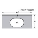 Ver imagem 3 de Lavatório para Cuba de Sobrepor 60x45x15cm sem Cuba Granitos Preto