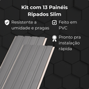 Ver imagem 4 de Kit 13 Painel Ripado Slim Pvc 20cm X 3m Revestimento
