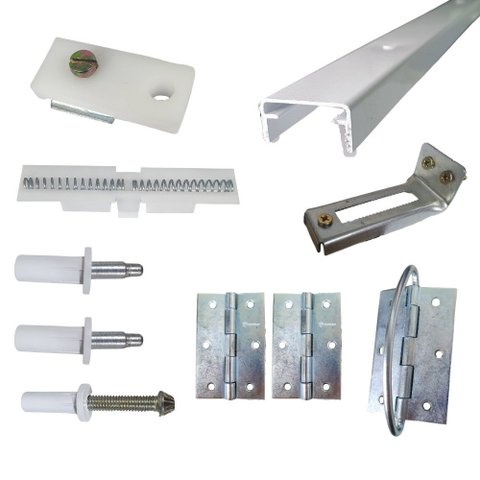 Kit Ferragens p/ Porta Camarão Com Dobradiça - 90 cm Branco - Alfer