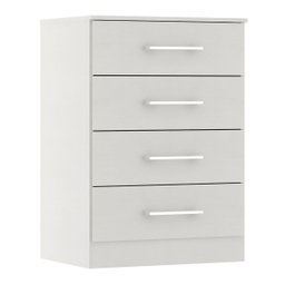 Cômoda Pequena com 4 Gavetas 55x93cm Mdp Branco 2007 Menu - 2