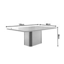 Ver imagem 4 de Sala Jantar Mesa Pietá Tampo C/ Vidro Curvo 120cm+4 Cadeiras Dakota Madeira Naturale/off White -