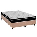 Ver imagem 1 de Cama Box Queen: Colchão Molas Ortobom Nanolastic Physical Spring + Base CRC Suede Bege(158x198)