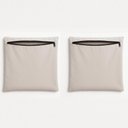 Ver imagem 1 de Kit 2 Capa de Almofada 42cm Decorativa Suede Sofá Poltrona Cor:bege