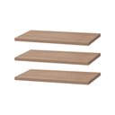 Ver imagem 1 de Kit com 3 Prateleiras 60 X 20cm Suporte Invisivel - Cor Carvalho Treviso (madeira Clara)