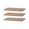 Kit com 3 Prateleiras 60 X 20cm Suporte Invisivel - Cor Carvalho Treviso (madeira Clara) - 1