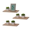 Kit com 3 Prateleiras 60 X 20cm Suporte Invisivel - Cor Carvalho Treviso (madeira Clara) - 2