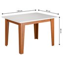 Ver imagem 3 de Mesa de Jantar 4 Lugares Multimóveis Cr50224 Cinamomo/off White
