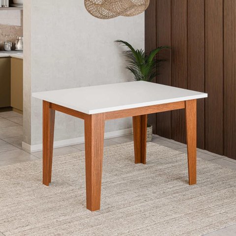 Mesa de Jantar 4 Lugares Multimóveis Cr50224 Cinamomo/off White