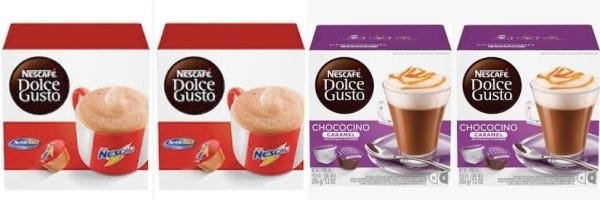 Combo Dolce Gusto Nescau e Chococino Caramel 4 Unidades | MadeiraMadeira